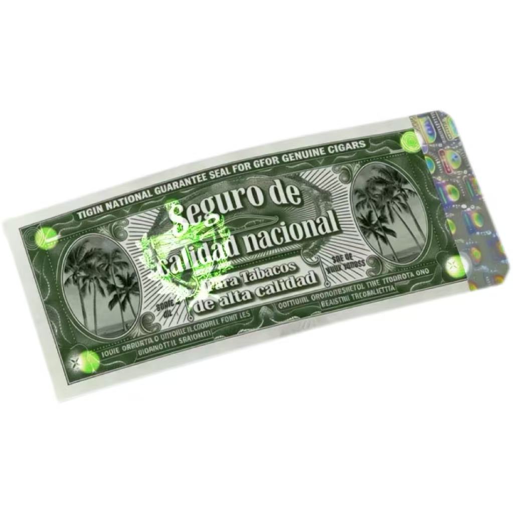 Custom Hologram Anti-counterfeiting Cigar Box Label with Seal