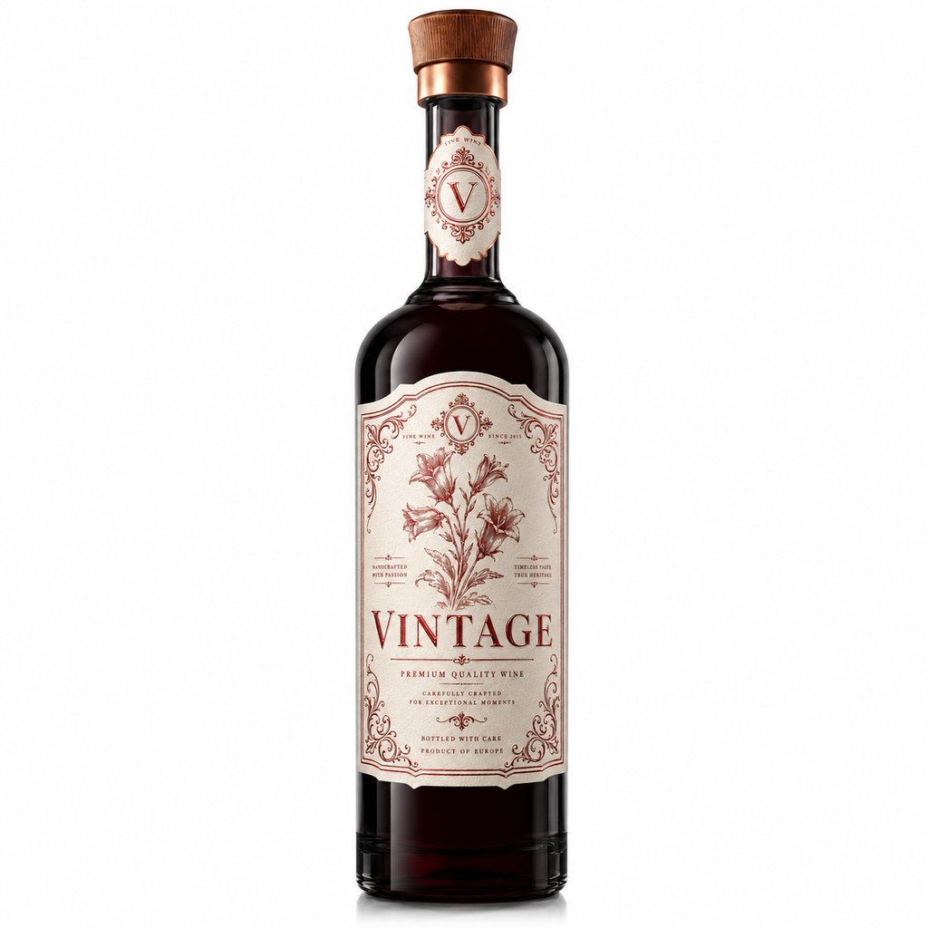 Custom Wine Bottle Label | Waterproof Paper Adhesive Stickers
