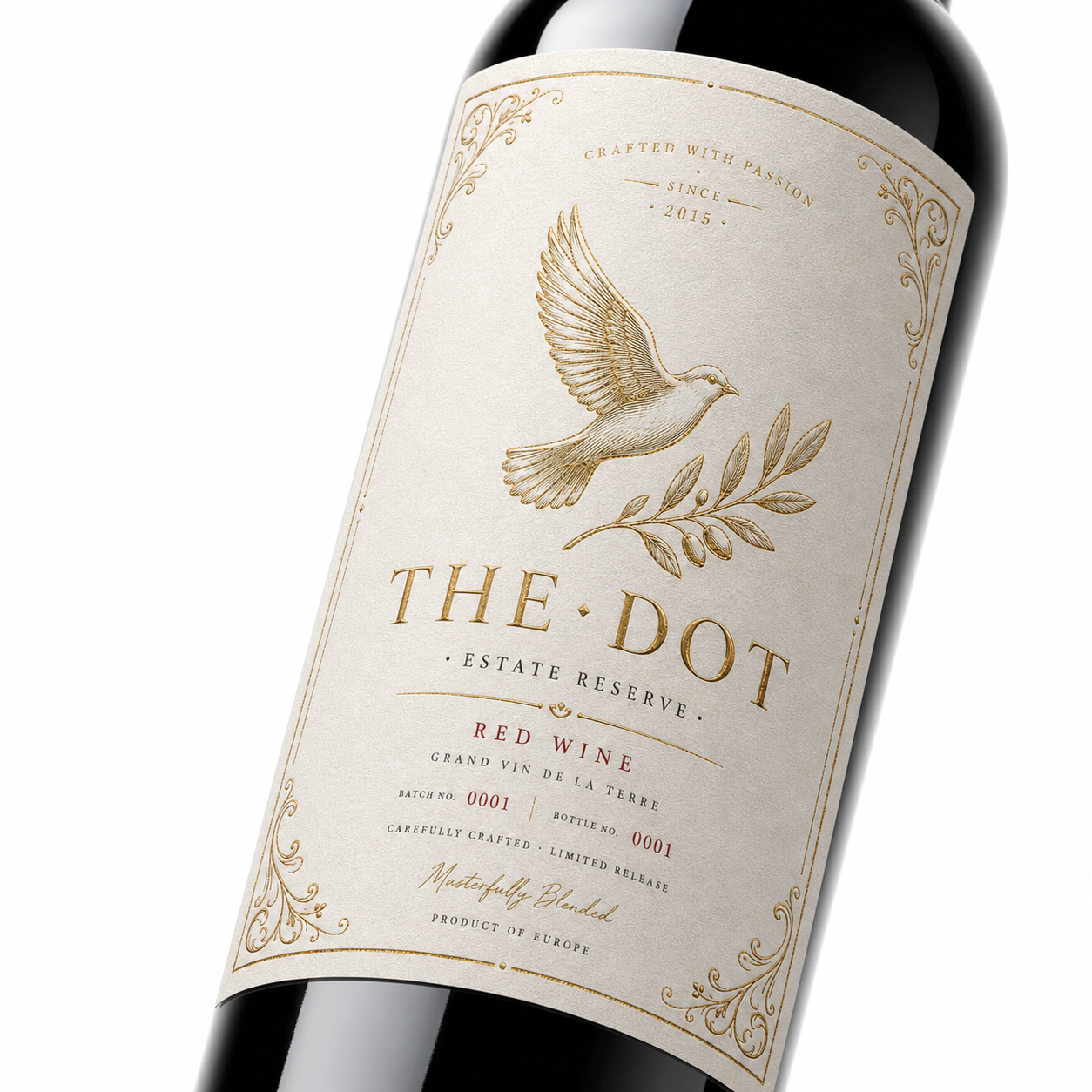 Custom Wine Bottle Label | Waterproof Paper Adhesive Stickers