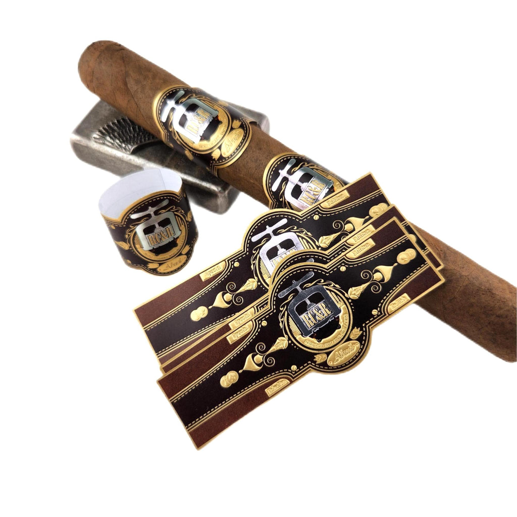 Custom Cigar Bands and Labels | Gold Foil Embossed Cigar Rings