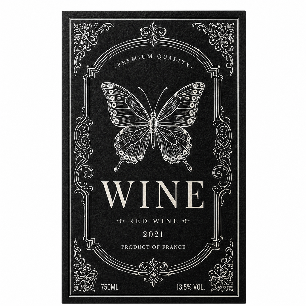 Custom Wine Bottle Label | Waterproof Paper Adhesive Stickers