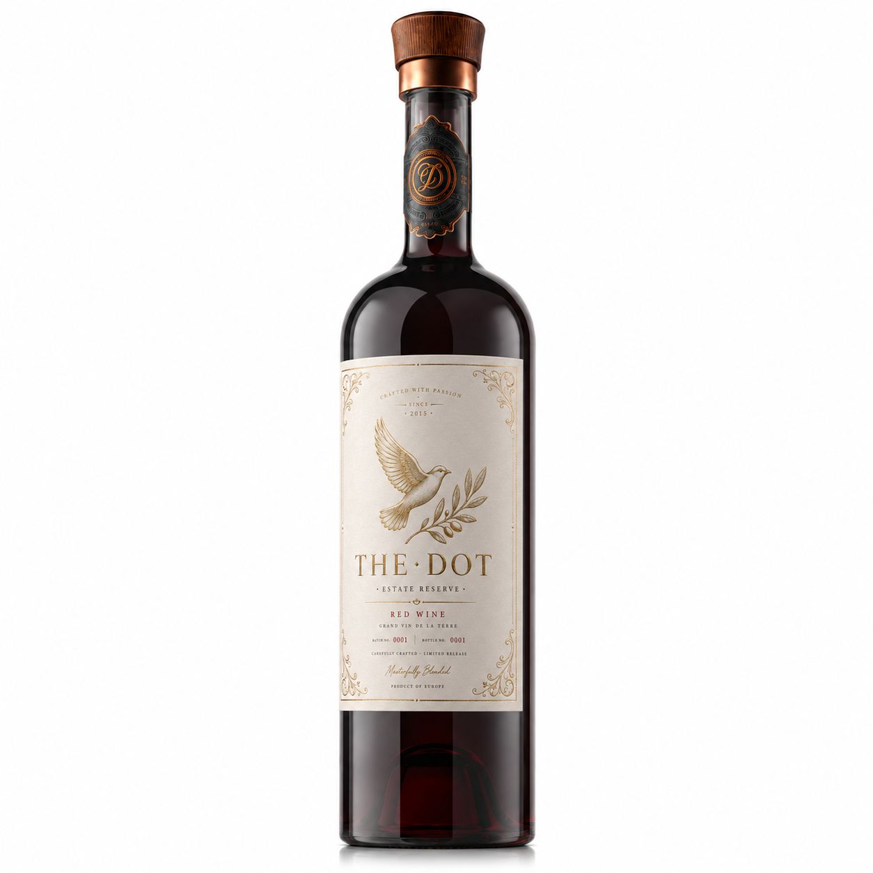 Custom Wine Bottle Label | Waterproof Paper Adhesive Stickers