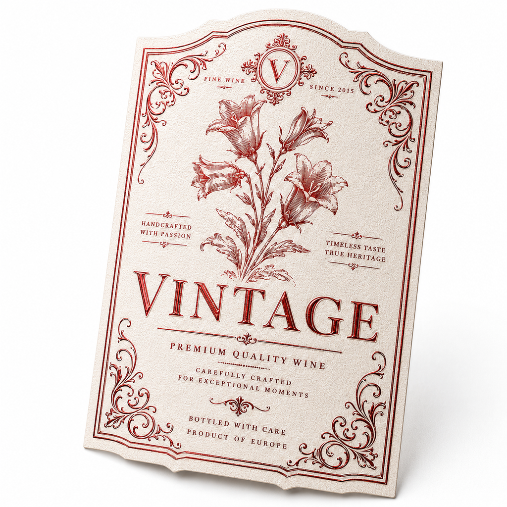 Custom Wine Bottle Label | Waterproof Paper Adhesive Stickers