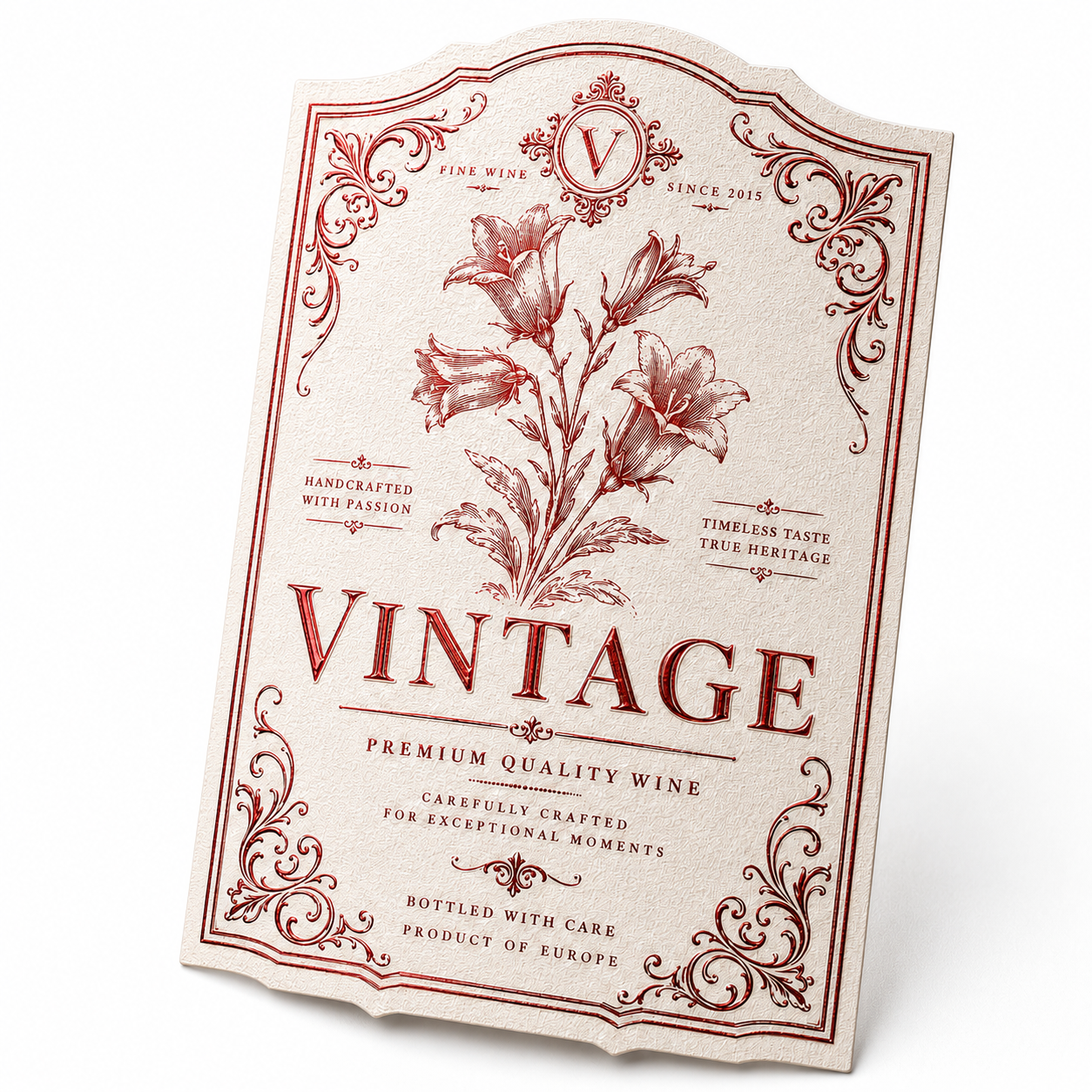 Custom Wine Bottle Label | Waterproof Paper Adhesive Stickers