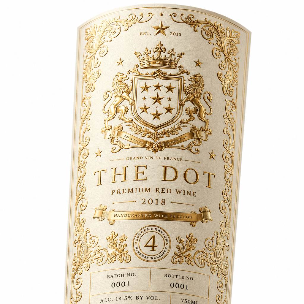 Custom Wine Bottle Label | Waterproof Paper Adhesive Stickers
