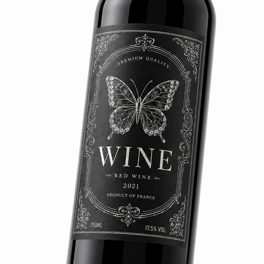 Custom Wine Bottle Label | Waterproof Paper Adhesive Stickers