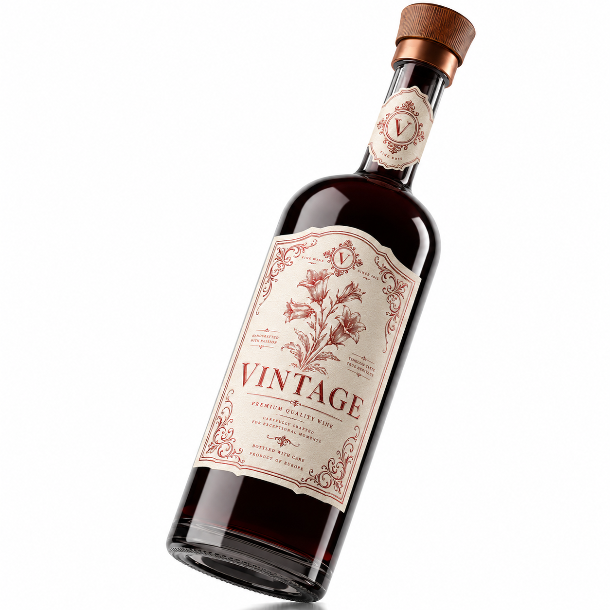 Custom Wine Bottle Label | Waterproof Paper Adhesive Stickers