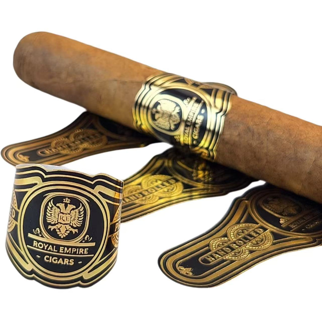 Custom Cigar Bands and Labels | Gold Foil Embossed Cigar Rings