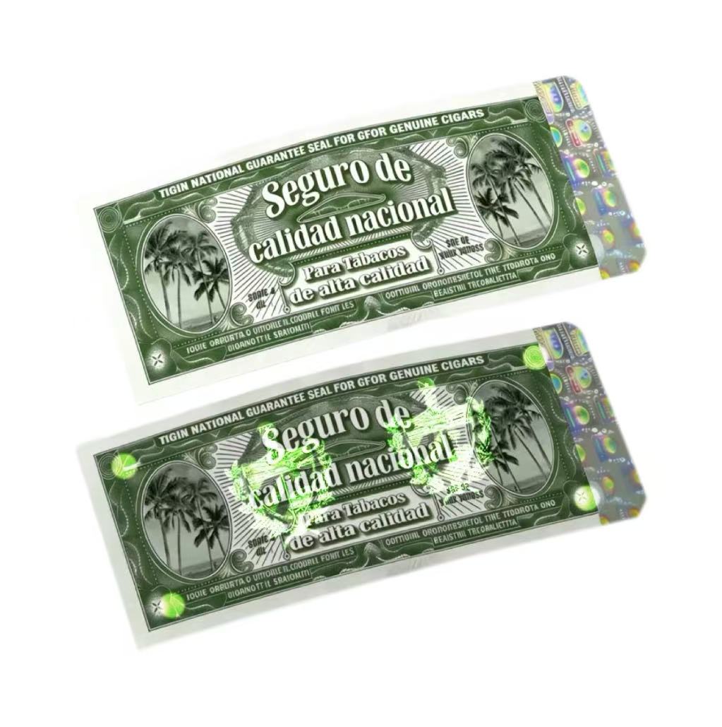 Custom Hologram Anti-counterfeiting Cigar Box Label with Seal
