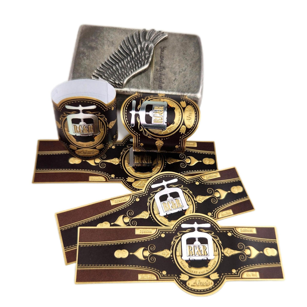 Custom Cigar Bands and Labels | Gold Foil Embossed Cigar Rings
