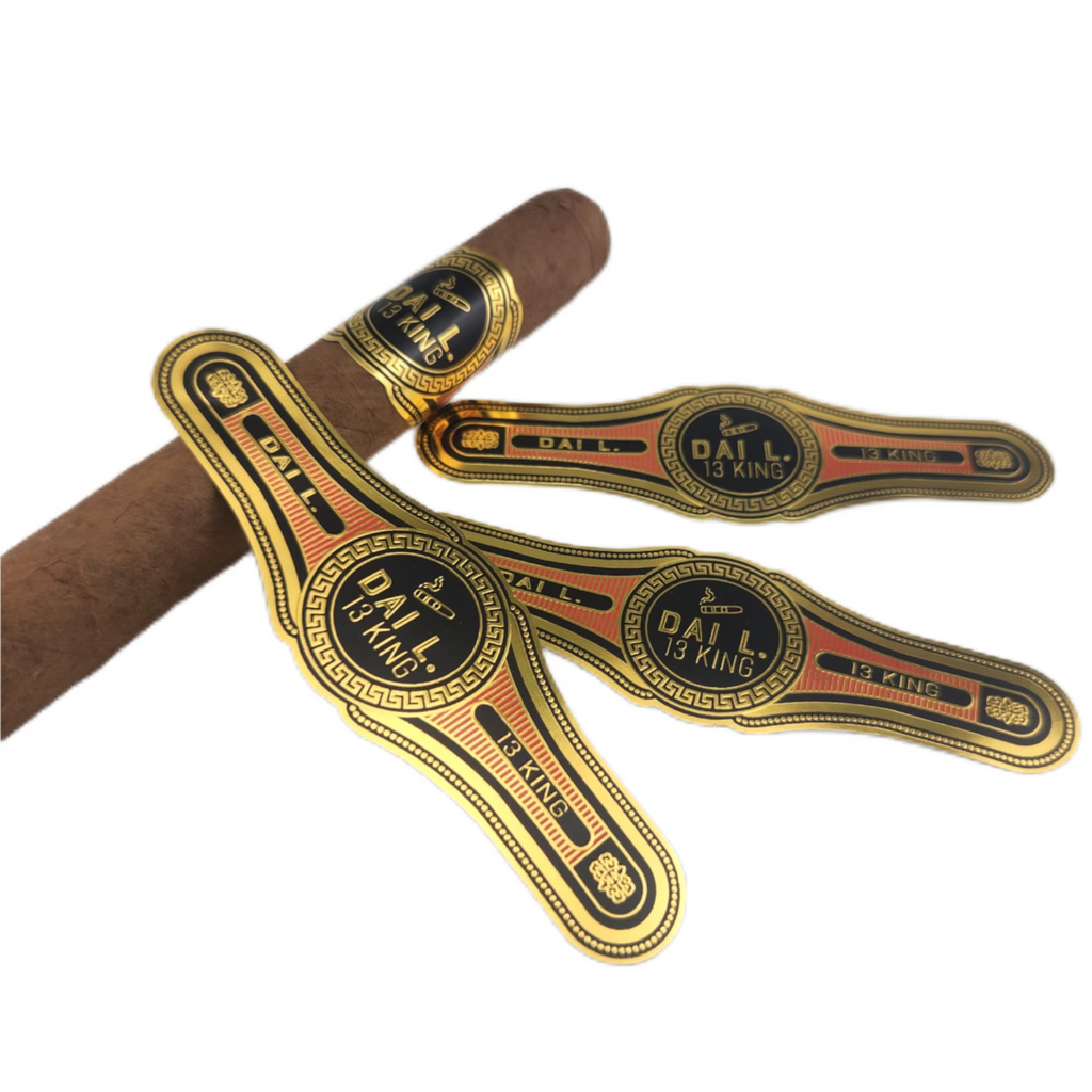Custom Cigar Bands and Labels | Gold Foil Embossed Cigar Rings