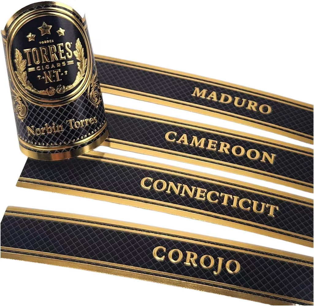 Custom Cigar Bands and Labels | Gold Foil Embossed Cigar Rings