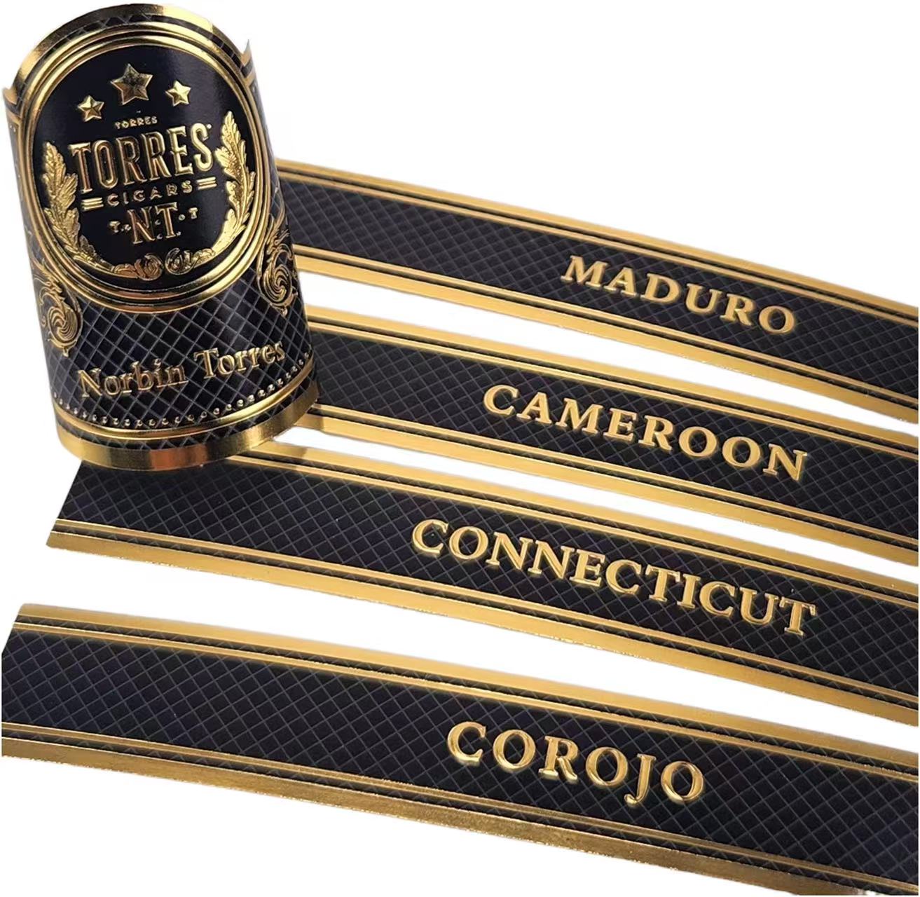Custom Cigar Bands and Labels | Gold Foil Embossed Cigar Rings