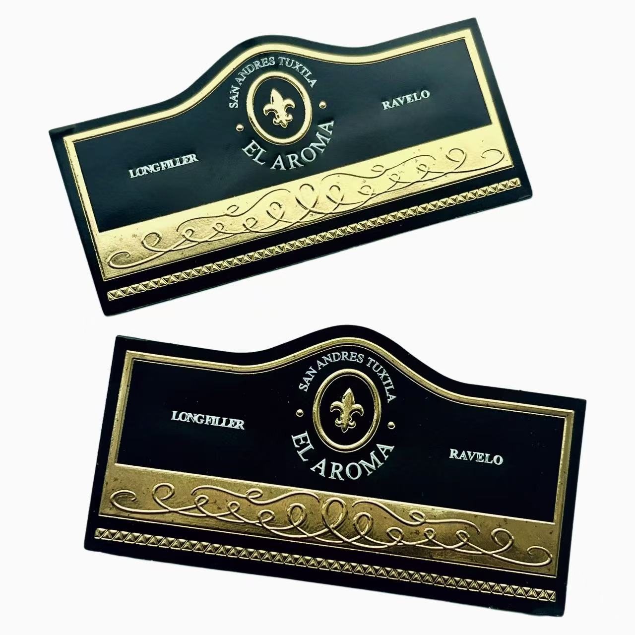 Custom 12 Cigar Bands and Labels | Gold Foil Embossed Cigar Rings