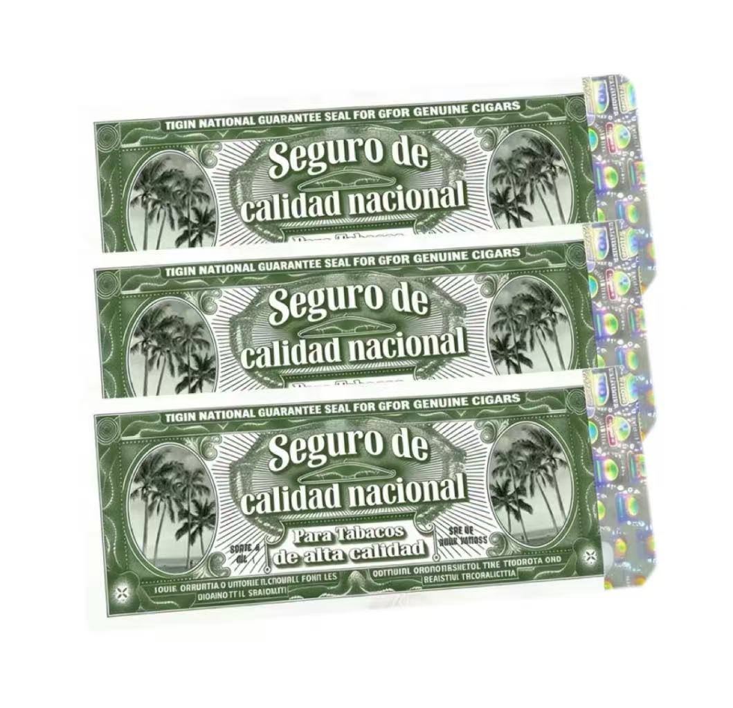 Custom Hologram Anti-counterfeiting Cigar Box Label with Seal