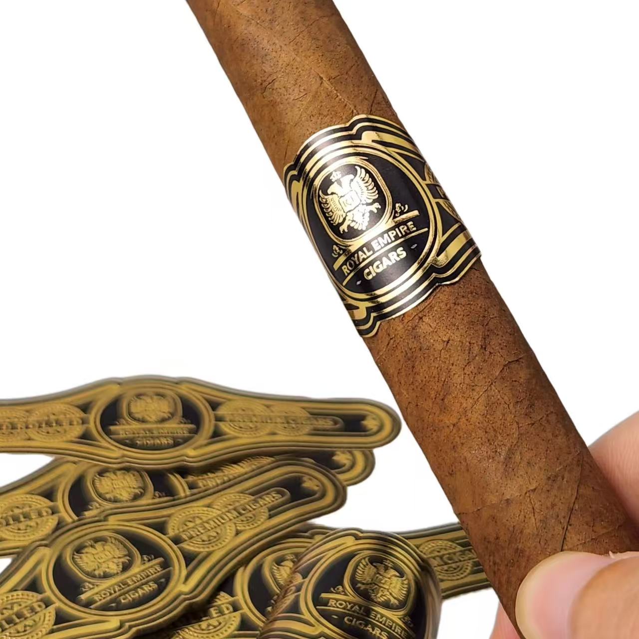 Custom Cigar Bands and Labels | Gold Foil Embossed Cigar Rings