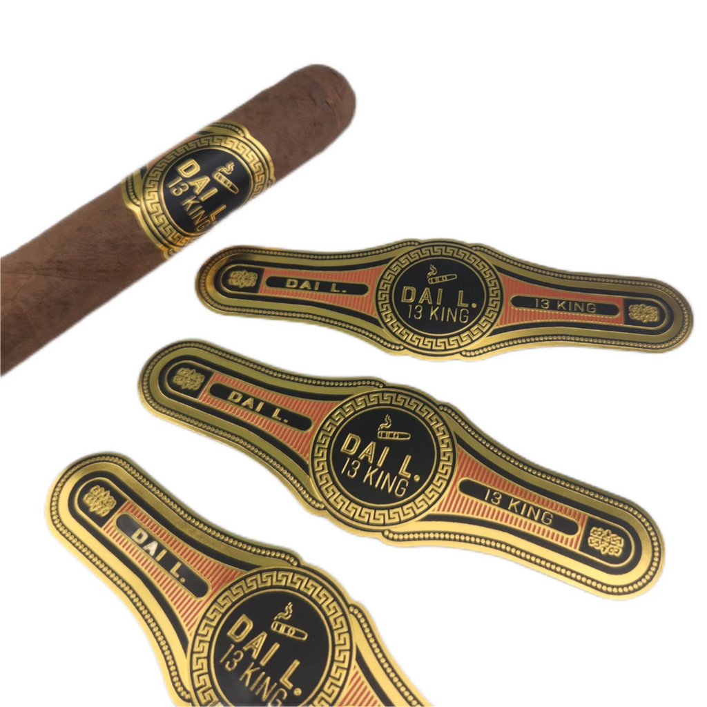 Custom Cigar Bands and Labels | Gold Foil Embossed Cigar Rings