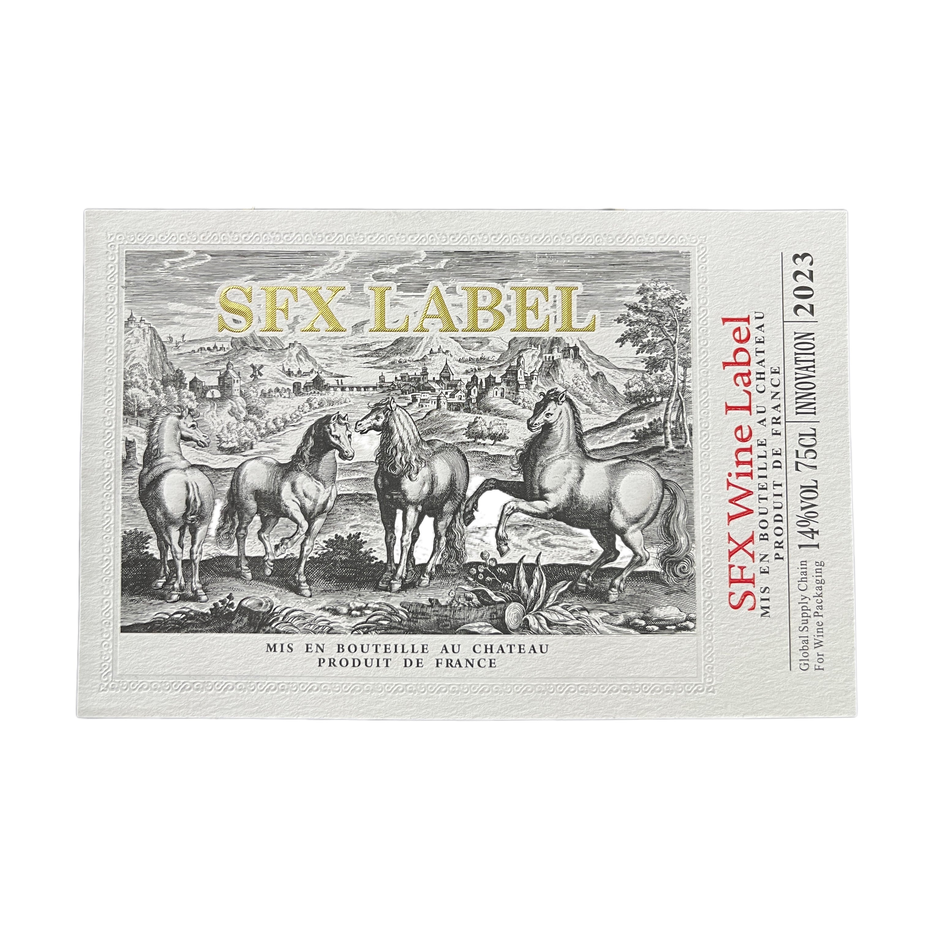 Custom Wine Bottle Label | Waterproof Paper Adhesive Stickers