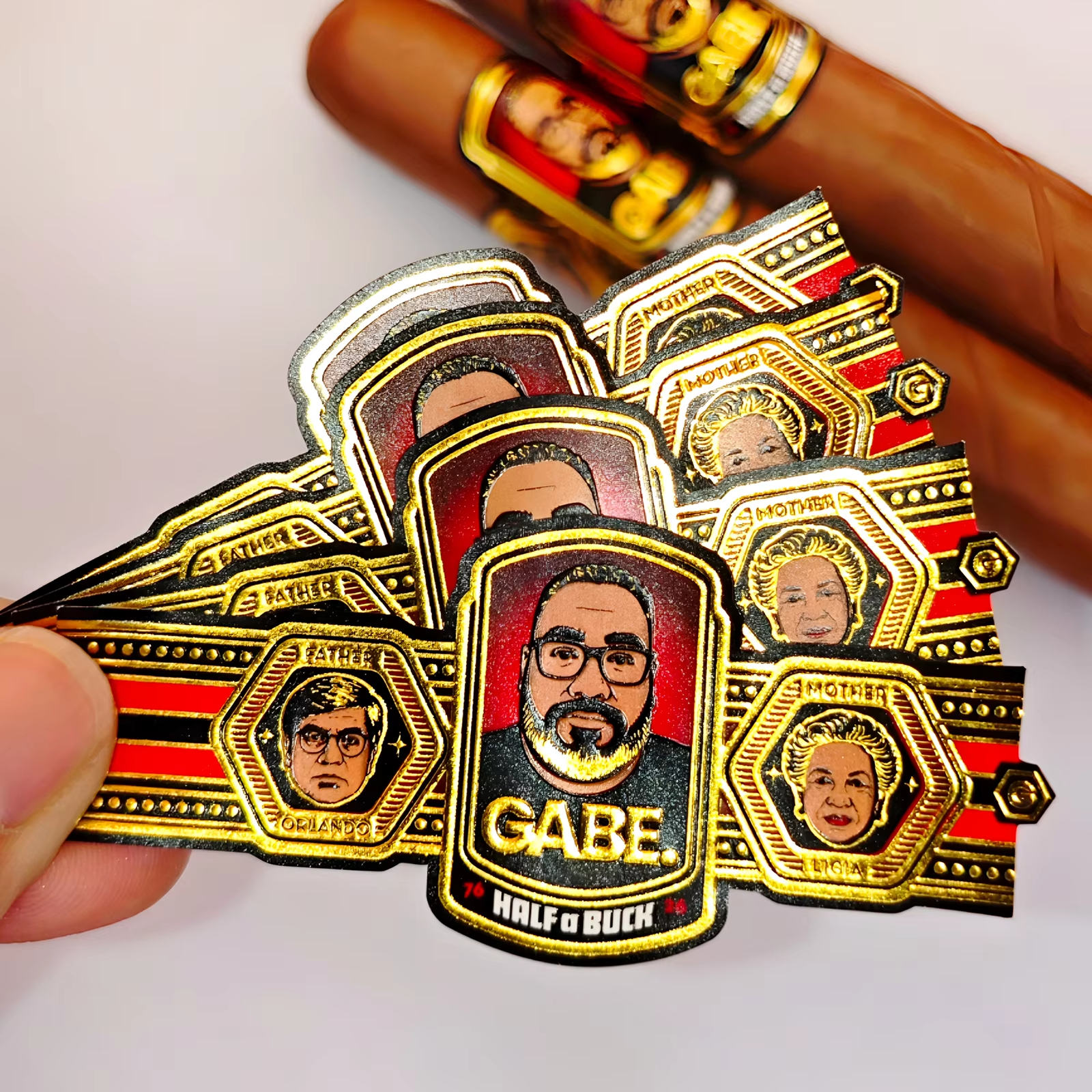 Custom Cigar Bands and Labels | Art Textured Paper Cigar Wrapper Paper