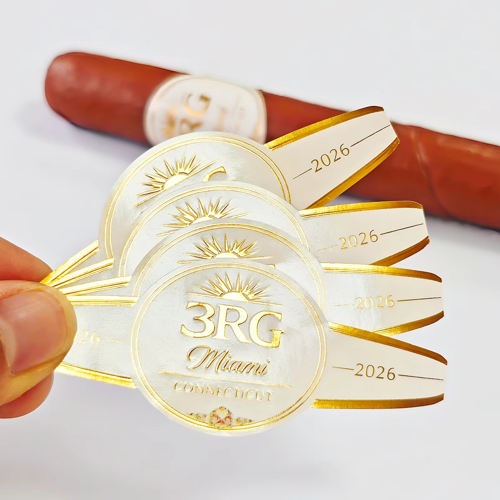 Custom Cigar Bands and Labels | Foil Stamping Embossed Labels | Art Textured Paper Cigar Wrapper Paper