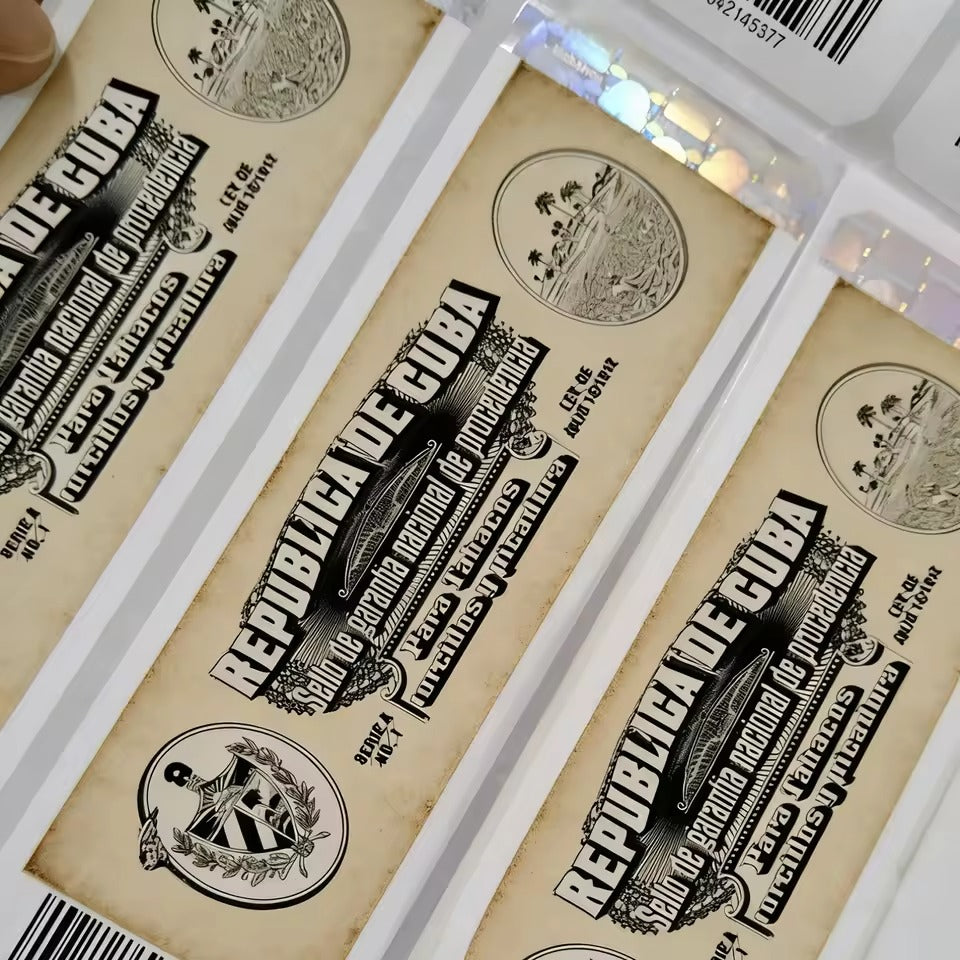 Custom Hologram Anti-counterfeiting Cigar Box Label with Seal