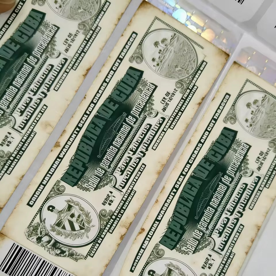 Custom Hologram Anti-counterfeiting Cigar Box Label with Seal