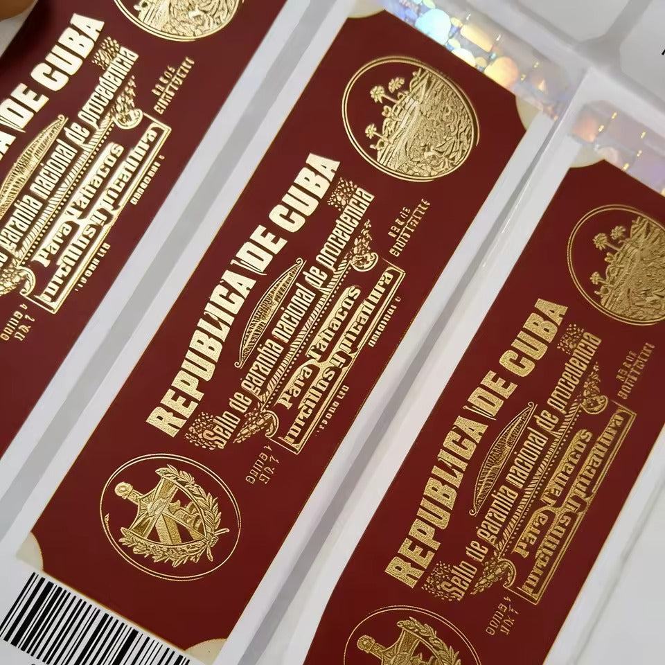 Custom Hologram Anti-counterfeiting Cigar Box Label with Seal