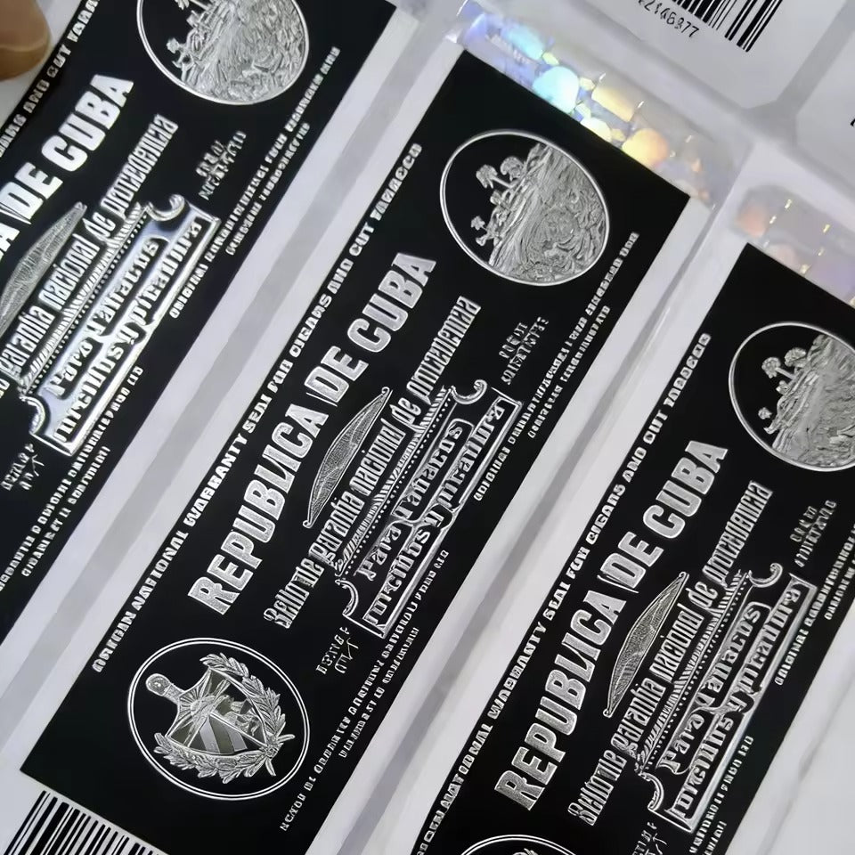 Custom Hologram Anti-counterfeiting Cigar Box Label with Seal
